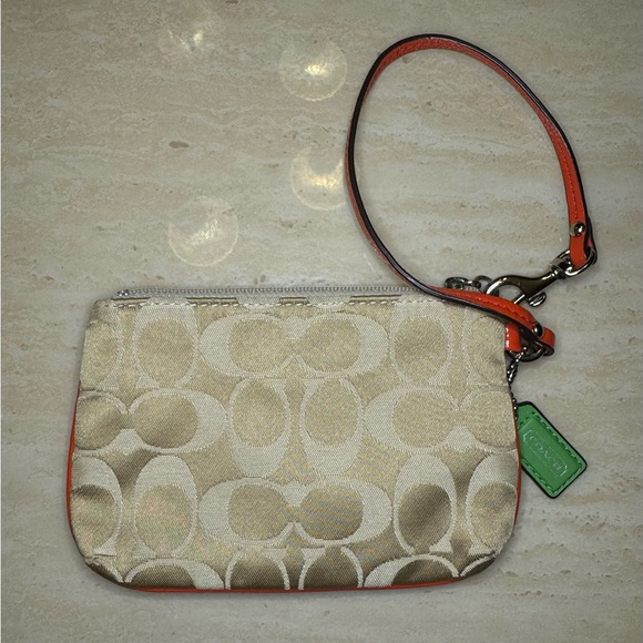 Gently Used Coach Fabric Floral Sequins Wristlet - Picture 2 of 5